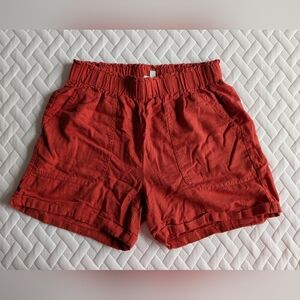 Women's Red Casual Shorts